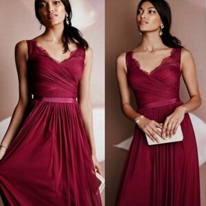 BHLDN Hitherto Fleur Dress Burgundy 8